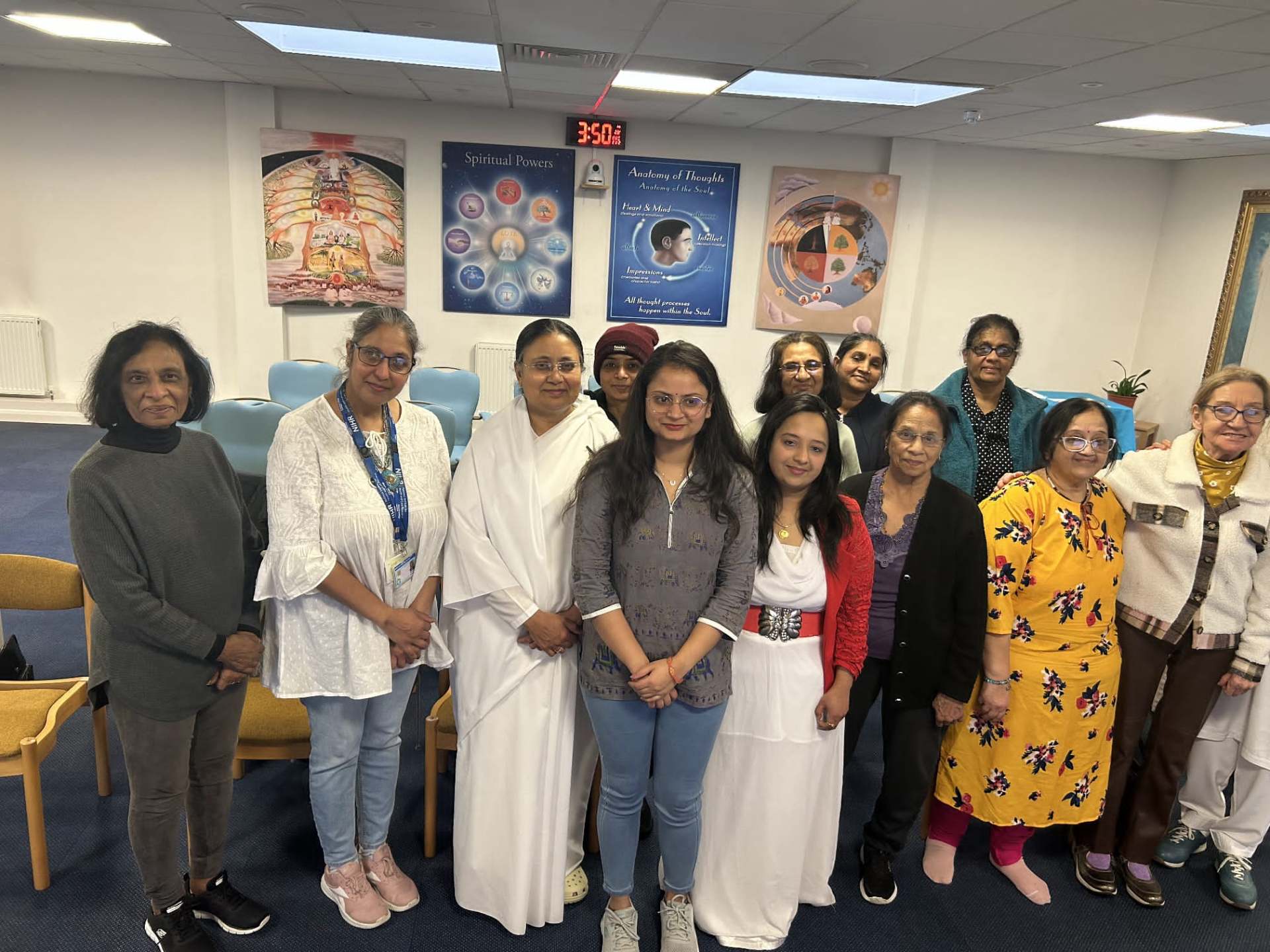 Swan Care wellbeing session with service users at a community centre